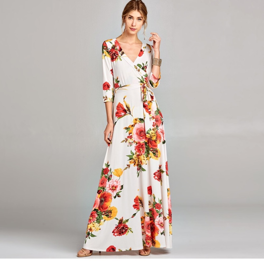 Floral Wrap Dress